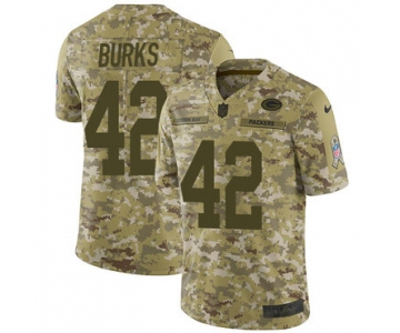 Nike Packers #42 Oren Burks Camo Men's Stitched NFL Limited 2018 Salute To Service Jersey