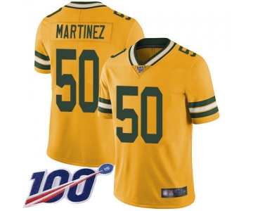 Nike Packers #50 Blake Martinez Yellow Men's Stitched NFL Limited Rush 100th Season Jersey