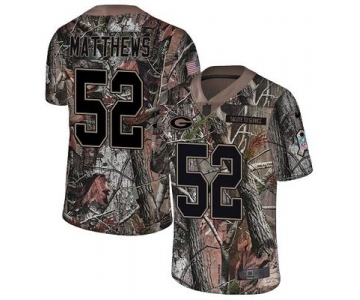 Nike Packers #52 Clay Matthews Camo Men's Stitched NFL Limited Rush Realtree Jersey