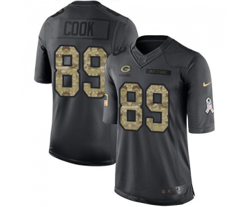 Nike Packers #89 Jared Cook Black Men's Stitched NFL Limited 2016 Salute To Service Jersey