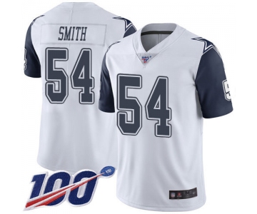 Cowboys #54 Jaylon Smith White Men's Stitched Football Limited Rush 100th Season Jersey