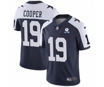Men Dallas Cowboys #19 Amari Cooper Navy Alternate 60th Anniversary Vapor Untouchable Stitched NFL Nike Limited Jersey