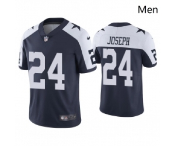 Men Dallas Cowboys 24 Kelvin Joseph Vapor Limited Navy Thanksgiving Jersey