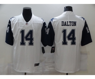 Men's Dallas Cowboys #14 Andy Dalton White 2016 Color Rush Stitched NFL Nike Limited Jersey