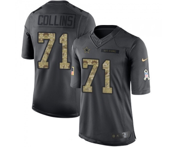 Men's Dallas Cowboys #71 La'el Collins Black Anthracite 2016 Salute To Service Stitched NFL Nike Limited Jersey
