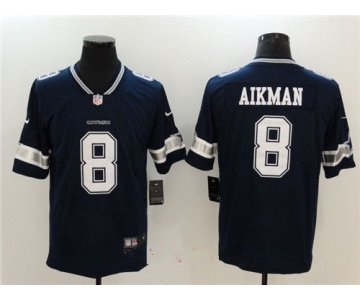 Men's Dallas Cowboys #8 Troy Aikman Navy Blue 2017 Vapor Untouchable Stitched NFL Nike Limited Jersey