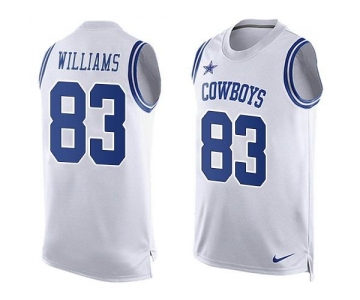 Men's Dallas Cowboys 83 Terrance Williams Nike White Printed Player Name & Number Tank Top