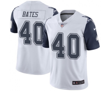 Men's Nike Dallas Cowboys #40 Bill Bates Limited White Color Rush Jersey