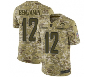 Nike Chargers #12 Travis Benjamin Camo Men's Stitched NFL Limited 2018 Salute To Service Jersey