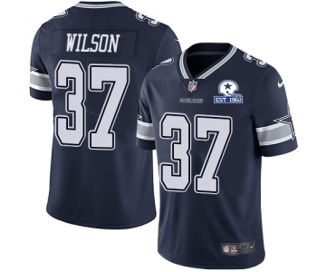 Nike Cowboys #37 Donovan Wilson Navy Blue Team Color Men's Stitched With Established In 1960 Patch NFL Vapor Untouchable Limited Jersey