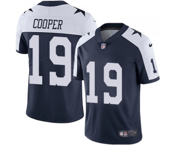Nike Dallas Cowboys #19 Amari Cooper Navy Blue Thanksgiving Men's Stitched NFL Vapor Untouchable Limited Throwback Jersey