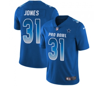 Nike Dallas Cowboys #31 Byron Jones Royal Men's Stitched NFL Limited NFC 2019 Pro Bowl Jersey