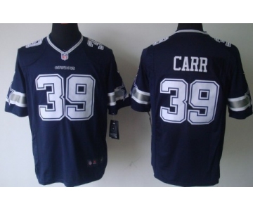 Nike Dallas Cowboys #39 Brandon Carr Blue Limited Jersey