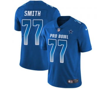 Nike Dallas Cowboys #77 Tyron Smith Royal Men's Stitched NFL Limited NFC 2019 Pro Bowl Jersey