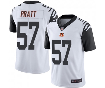 Bengals #57 Germaine Pratt White Men's Stitched Football Limited Rush Jersey