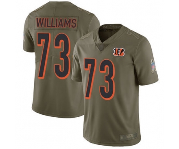 Bengals #73 Jonah Williams Olive Men's Stitched Football Limited 2017 Salute To Service Jersey