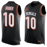 Men's Cincinnati Bengals #10 Kevin Huber Black Hot Pressing Player Name & Number Nike NFL Tank Top Jersey