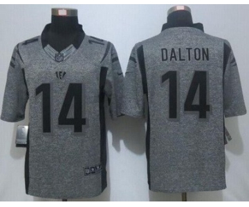 Men's Cincinnati Bengals #14 Andy Dalton Nike Gray Gridiron 2015 NFL Gray Limited Jersey