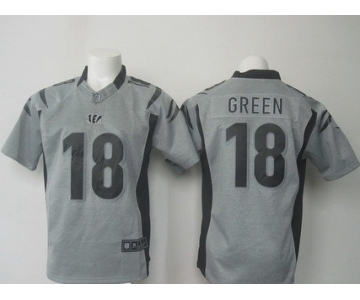 Men's Cincinnati Bengals #18 A.J. Green Nike Gray Gridiron 2015 NFL Gray Limited Jersey