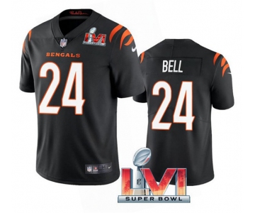 Men's Cincinnati Bengals #24 Vonn Bell 2022 Black Super Bowl LVI Vapor Limited Stitched Jersey