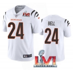 Men's Cincinnati Bengals #24 Vonn Bell 2022 White Super Bowl LVI Vapor Limited Stitched Jersey