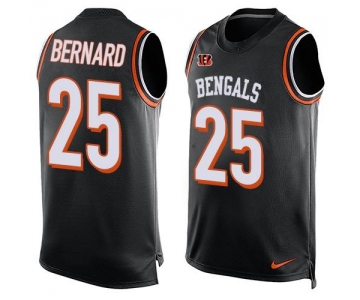 Men's Cincinnati Bengals #25 Giovani Bernard Black Hot Pressing Player Name & Number Nike NFL Tank Top Jersey