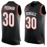 Men's Cincinnati Bengals #30 Cedric Peerman Black Hot Pressing Player Name & Number Nike NFL Tank Top Jersey