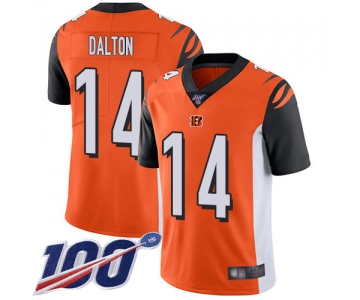 Nike Bengals #14 Andy Dalton Orange Alternate Men's Stitched NFL 100th Season Vapor Limited Jersey