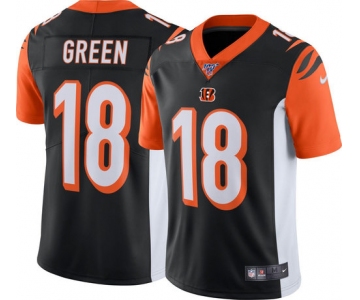 Nike Bengals 18 A.J. Green Black 100th Season Vapor Untouchable Limited Jersey