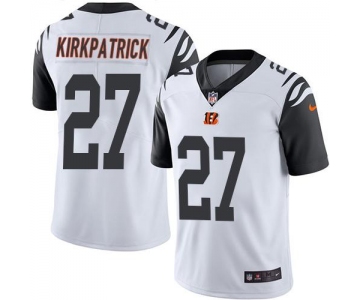 Nike Bengals #27 Dre Kirkpatrick White Men's Stitched NFL Limited Rush Jersey