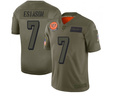 Nike Bengals #7 Boomer Esiason Camo Men's Stitched NFL Limited 2019 Salute To Service Jersey