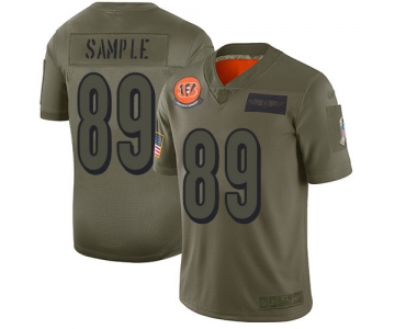 Nike Bengals #89 Drew Sample Camo Men's Stitched NFL Limited 2019 Salute To Service Jersey