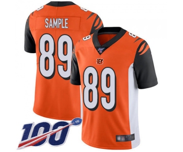 Nike Bengals #89 Drew Sample Orange Alternate Men's Stitched NFL 100th Season Vapor Limited Jersey
