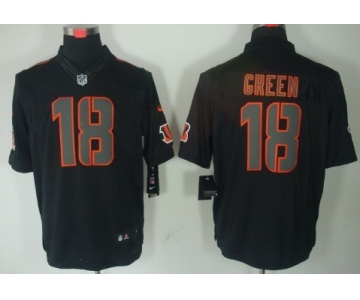 Nike Cincinnati Bengals #18 A.J. Green Black Impact Limited Jersey