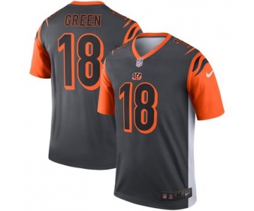 Nike Cincinnati Bengals 18 A.J. Green Black Inverted Legend Jersey