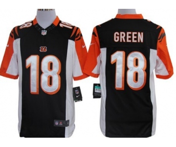 Nike Cincinnati Bengals #18 A.J. Green Black Limited Jersey