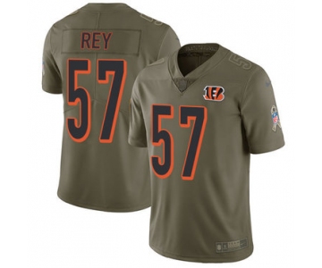 Nike Cincinnati Bengals #57 Vincent Rey Olive Men's Stitched NFL Limited 2017 Salute To Service Jersey