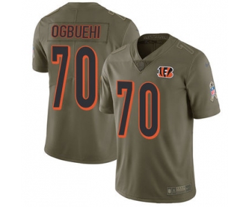 Nike Cincinnati Bengals #70 Cedric Ogbuehi Olive Men's Stitched NFL Limited 2017 Salute To Service Jersey