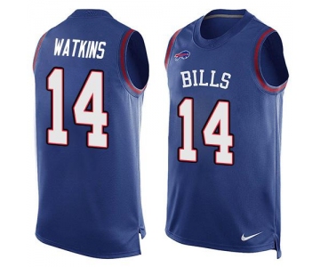 Men's Buffalo Bills #14 Sammy Watkins Royal Blue Hot Pressing Player Name & Number Nike NFL Tank Top Jersey