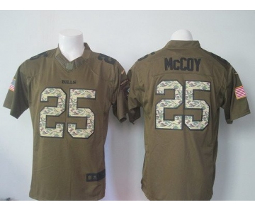 Men's Buffalo Bills #25 LeSean McCoy Green Salute To Service 2015 NFL Nike Limited Jersey