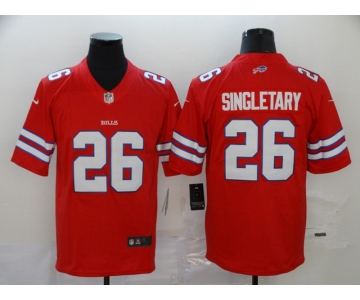 Men's Buffalo Bills #26 Devin Singletary Red Vapor Untouchable Limited Stitched NFL Jersey