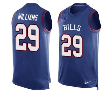 Men's Buffalo Bills #29 Karlos Williams Royal Blue Hot Pressing Player Name & Number Nike NFL Tank Top Jersey