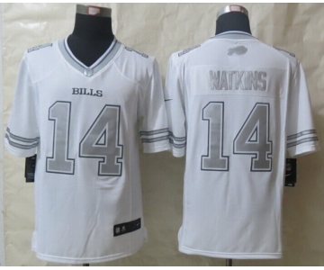 Nike Buffalo Bills #14 Sammy Watkins Platinum White Limited Jersey