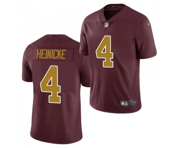 Men 's Washington Football Team #4 Taylor Heinicke Burgundy 2021 Vapor Limited Alternate Jersey