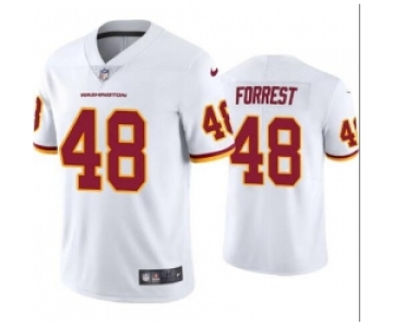 Men's Nike Washington Redskins #48 Darrick Forrest Football White Vapor Limited Jersey
