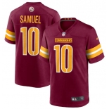 Men's Washington Commanders #10 Curtis Samuel 2022 Burgundy Game Stitched Jersey