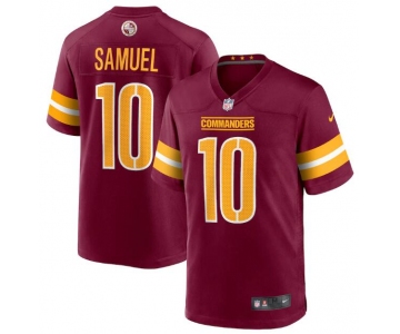 Men's Washington Commanders #10 Curtis Samuel 2022 Burgundy Game Stitched Jersey