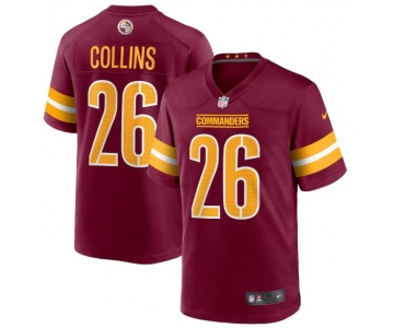 Men's Washington Commanders #26 Landon Collins 2022 Burgundy Game Stitched Jersey