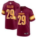 Men's Washington Commanders #29 Kendall Fuller 2022 Burgundy Game Stitched Jersey