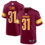 Men's Washington Commanders #31 Kamren Curl 2022 Burgundy Game Stitched Jersey